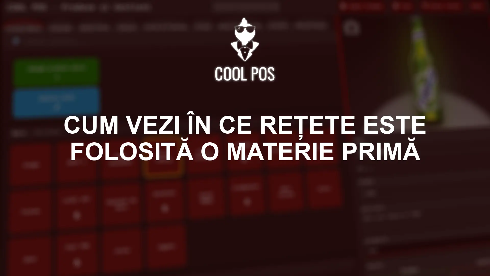 Cum vezi în ce rețete este folosită o materie primă